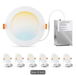 6-Inch LED Recessed Lights 6-Pack