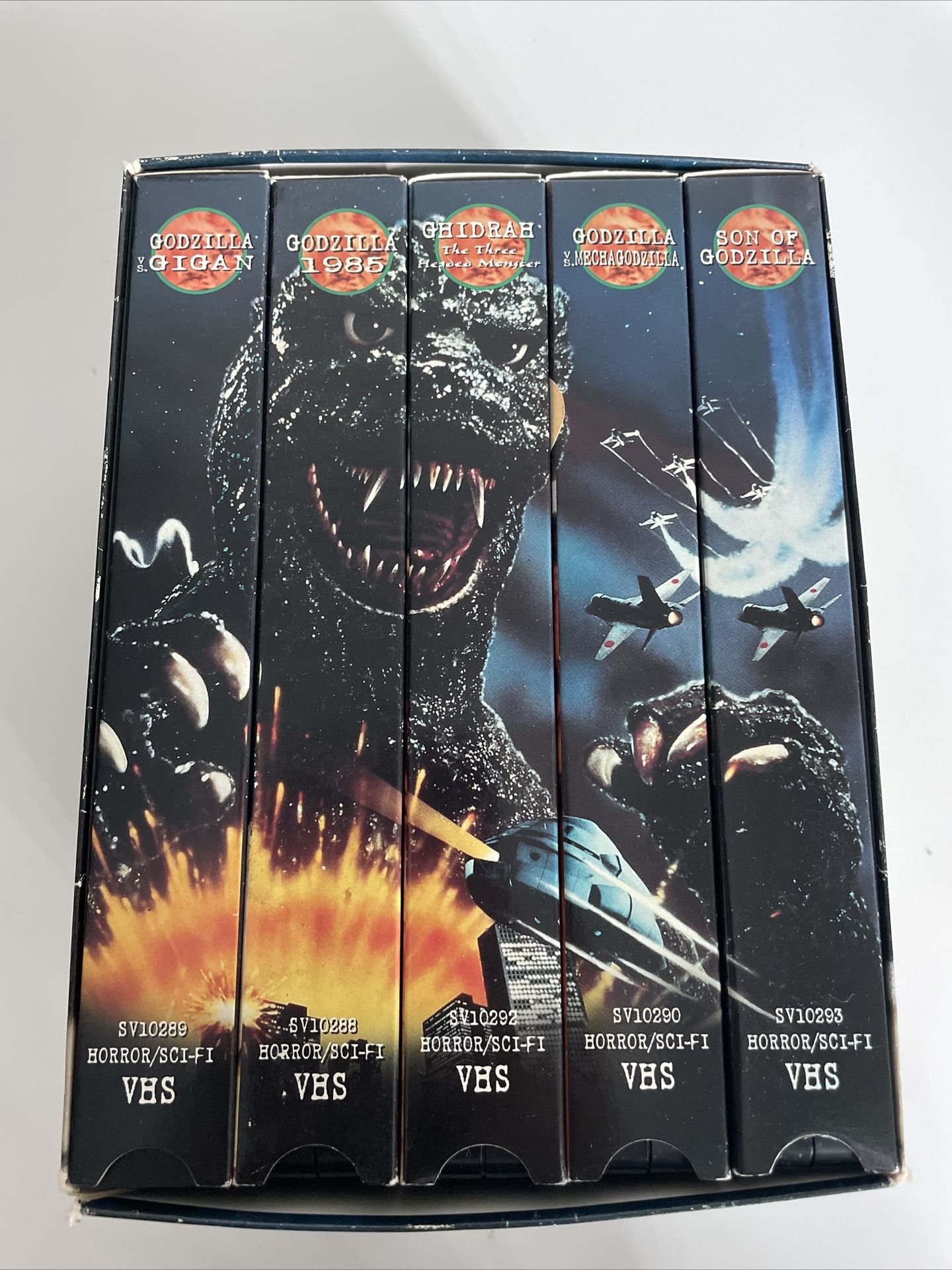 The Godzilla 5-Pack (VHS, 1997, 5-Tape Box Complete Set!