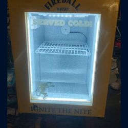 Fireball Special Edition Mini Fridge . Works Great!. Cheap! Trade Or Cash 