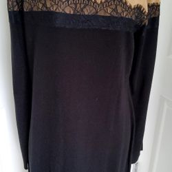 Dress// AB Studio  Camel And Black Colored Sweater Dress//SzXL// New