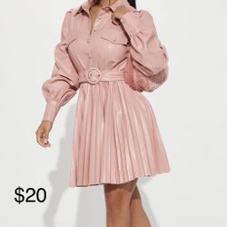 Faux Leather Dress-