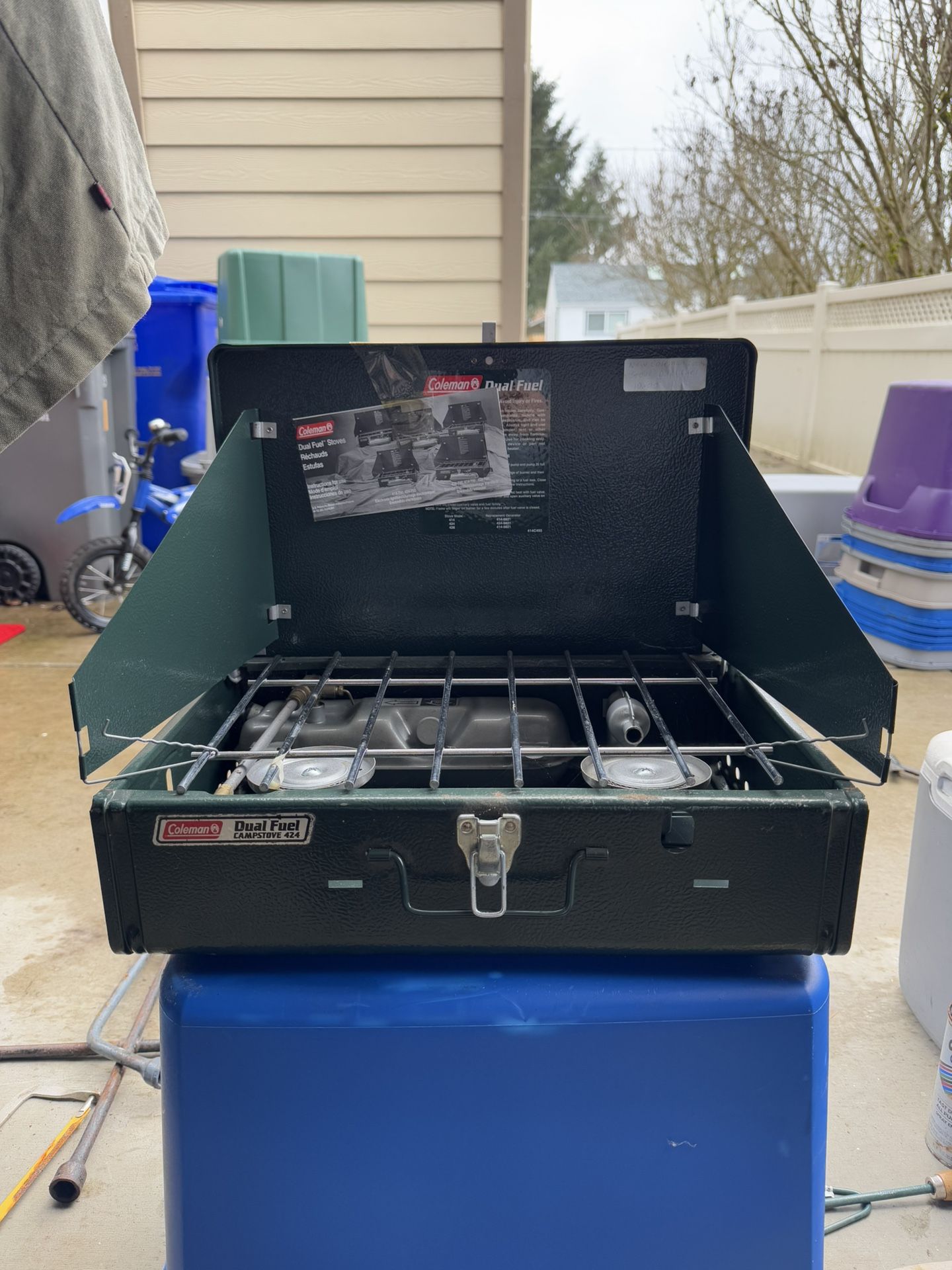 RARE!!! Vintage Coleman 424 Dual Fuel Camp Stove Burner