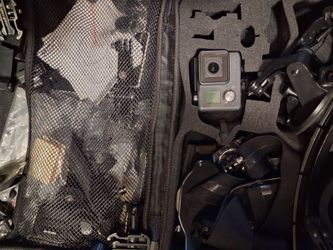 GoPro Hero with a whole kit, harnesses and pieces that will make this into an extreme camera