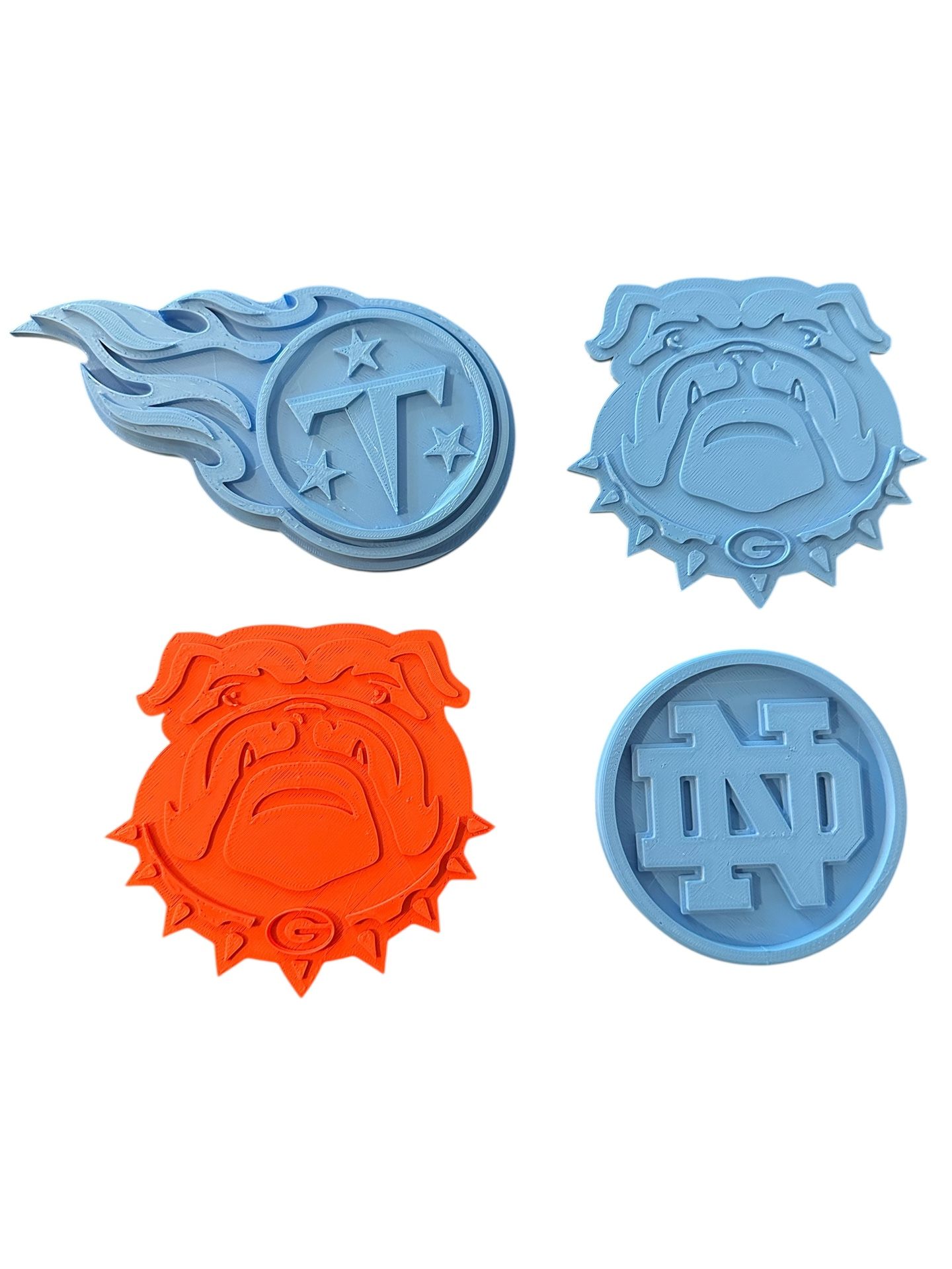 Custom Made Ncaa/ NFL Football Coasters 4 Pack