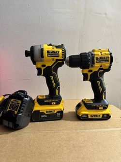 DeWalt Impact Driver and Drill Set (W/ Charger, 2 Batteries, and Carrying Case)