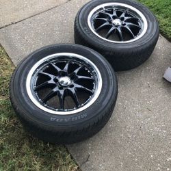 4 Costumes wheels 16' with tire,tire size;P225/55/R16. 94w