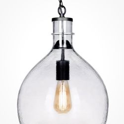 HAND BLOWN GLASS PENDANT LIGHT Farmhouse 