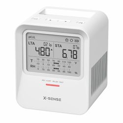 X-Sense Radon Detector for Home, Audible & Visual Alerts, XR0B-SR Up to 90% Accuracy in 7 Days, 999-Day Radon Tracking, One-Touch Reset, Multi-Room Us