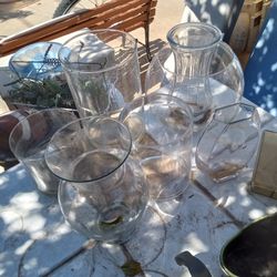 7 Piece Glass Vases