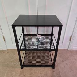 Brand New Black Industrial End Table 