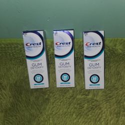 3 Crest Prohealth 3D White Gum Detoxify Deep Clean 3.7oz