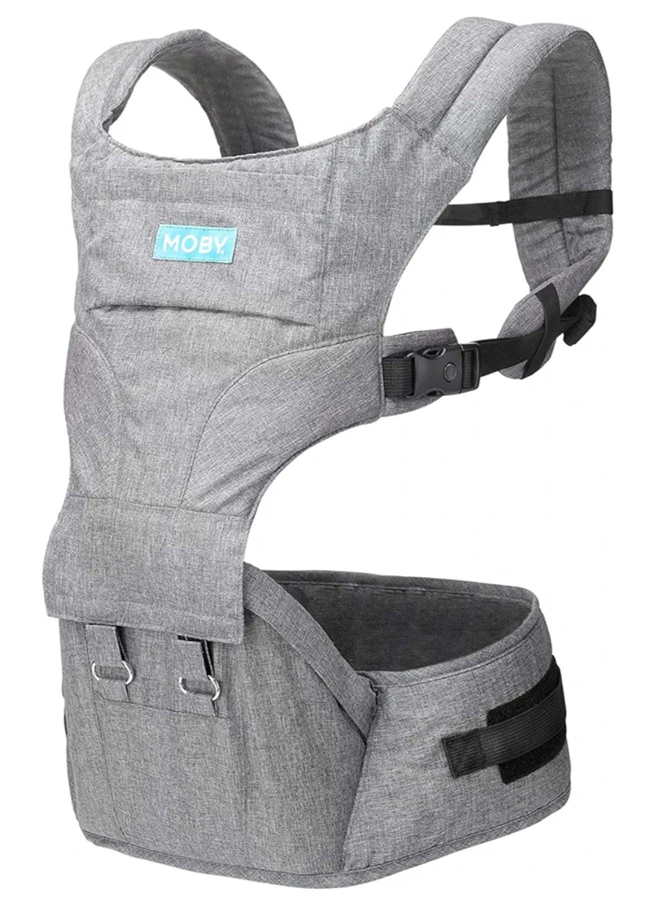 Moby 2-in-1 Baby Carrier + Hip Seat - Gray