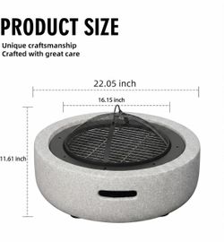 BRAND NEW outdoor fire pit/grill/side table