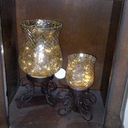 Mosaic Glass Candle Holders