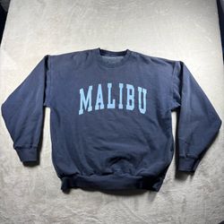 Brandy Melville John Galt Malibu Women’s One Size Blue Sweatshirt Oversized#2373