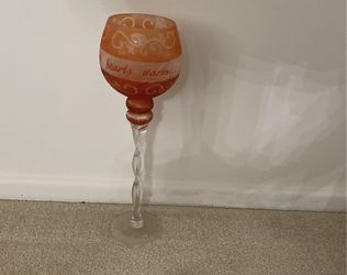 Crystal Candle Stand Orange