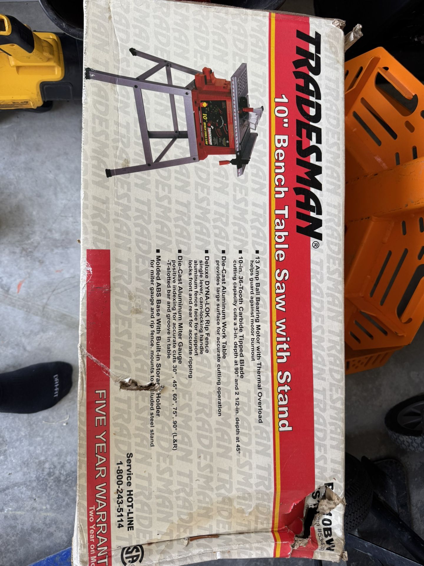 Unopened New 10 Inch Bench Table Saw