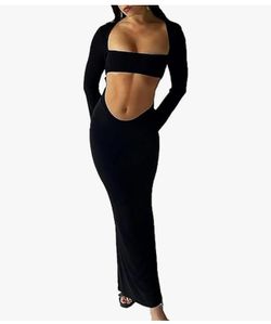 Black Cut Out Bodycon Dress