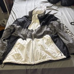 Columbia Men's XXl Hazel Dell Color Block Jacket Black/white/grey