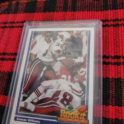 Arizona Cardinals Aeneas Williams 2 1991 Upper Deck Error Hologram Rookie Football Cards 