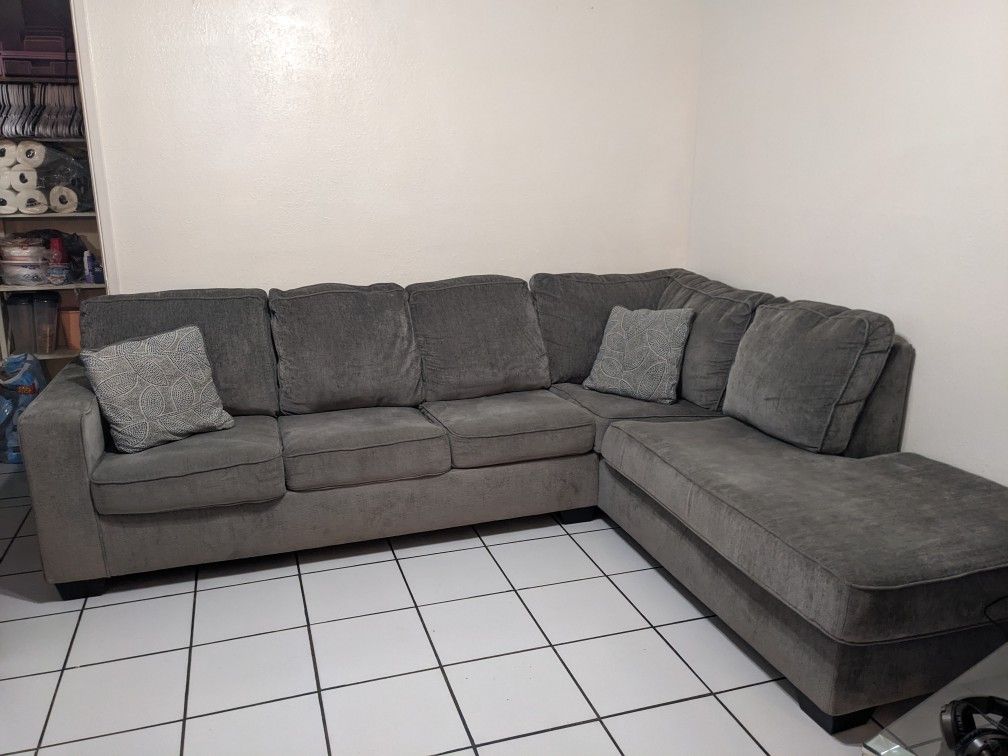 Grey L-Sectional Couch