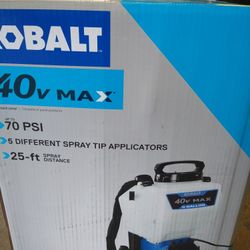 Kobalt 40v plastic backpack sprayer tool only no battery or charger