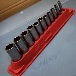 Snap-on Tools 11 pc 3/8" Drive 6-Point SAE Flank Drive® Deep Socket Set