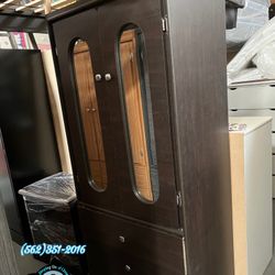 Brown Tall Closet Wardrobe Compressed Dresser New Cajonera 