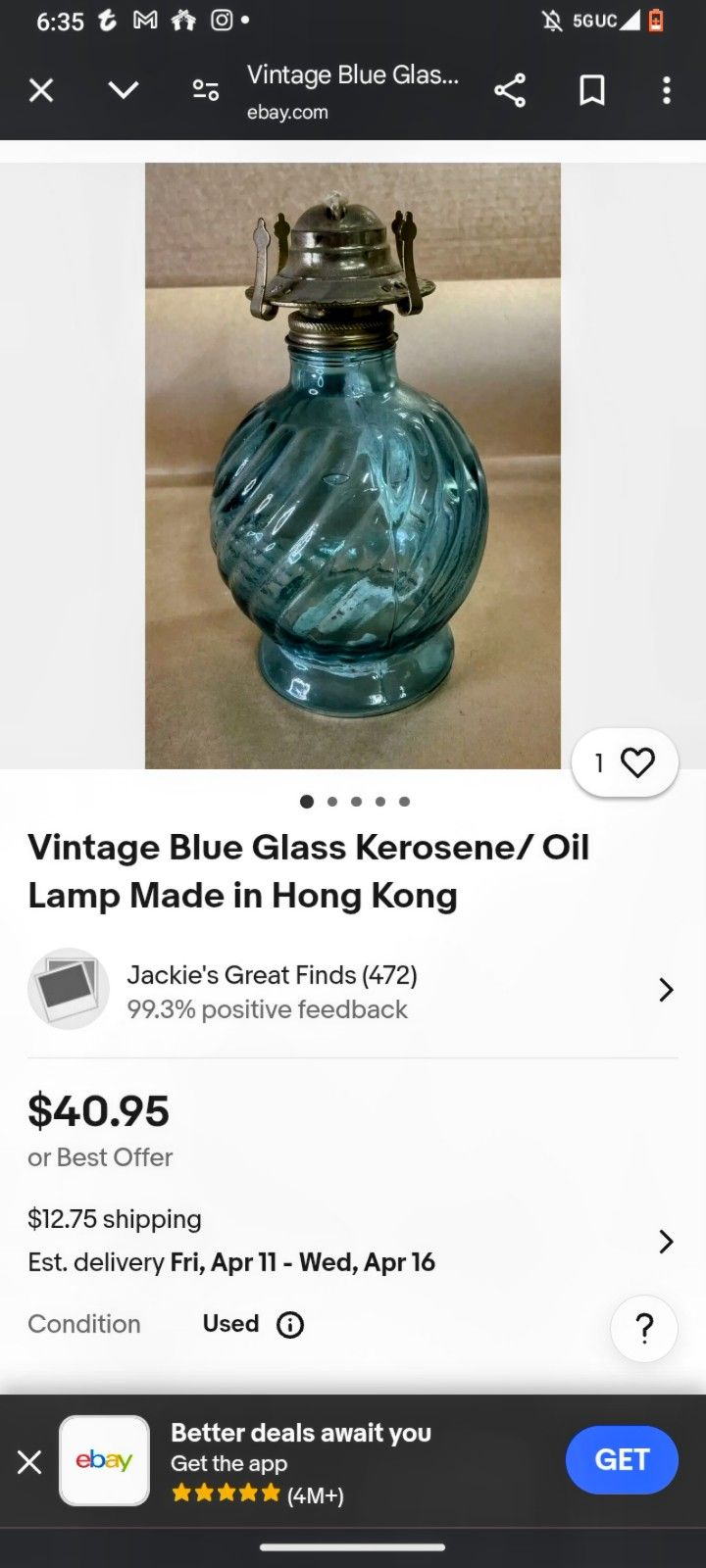 Victorian Oil Lamp