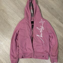 Hurley Girls Medium pink fluffy hoodie 