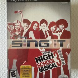PS2 Disney Sing It High School Musical Senior Year Bundle with Microphone Sealed