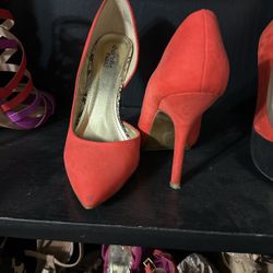 Orange High Heels 