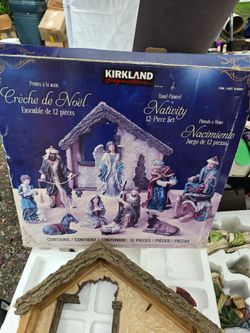 Kirkland Nativity Hand Painted Christmas Creche
