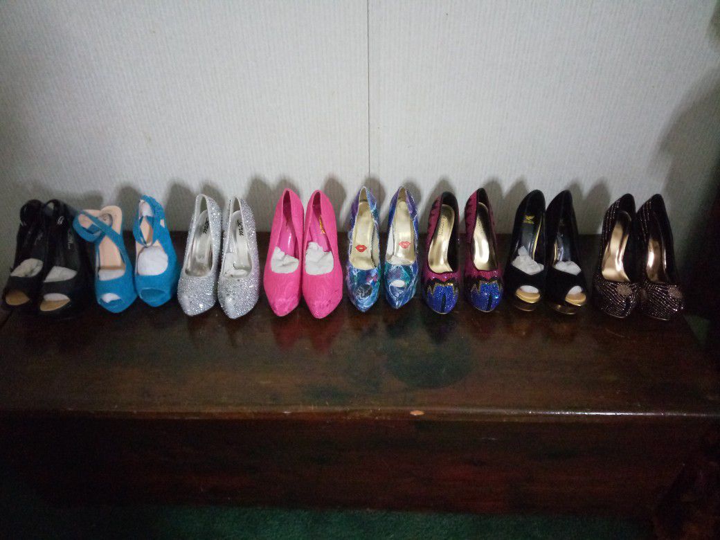 8 Pr Ladies Heels