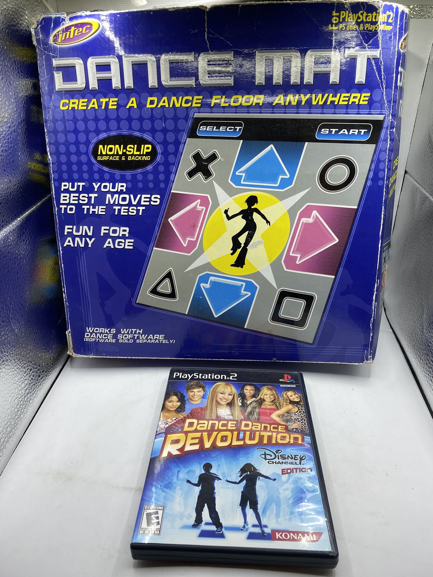 DDR DISNEY + Mat Bundle - CIB mat And Game Tested Authentic PS1/PS2