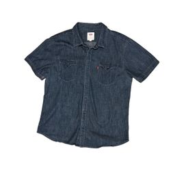 Men's XL Levi's Denim Short Sleeve Button Up 