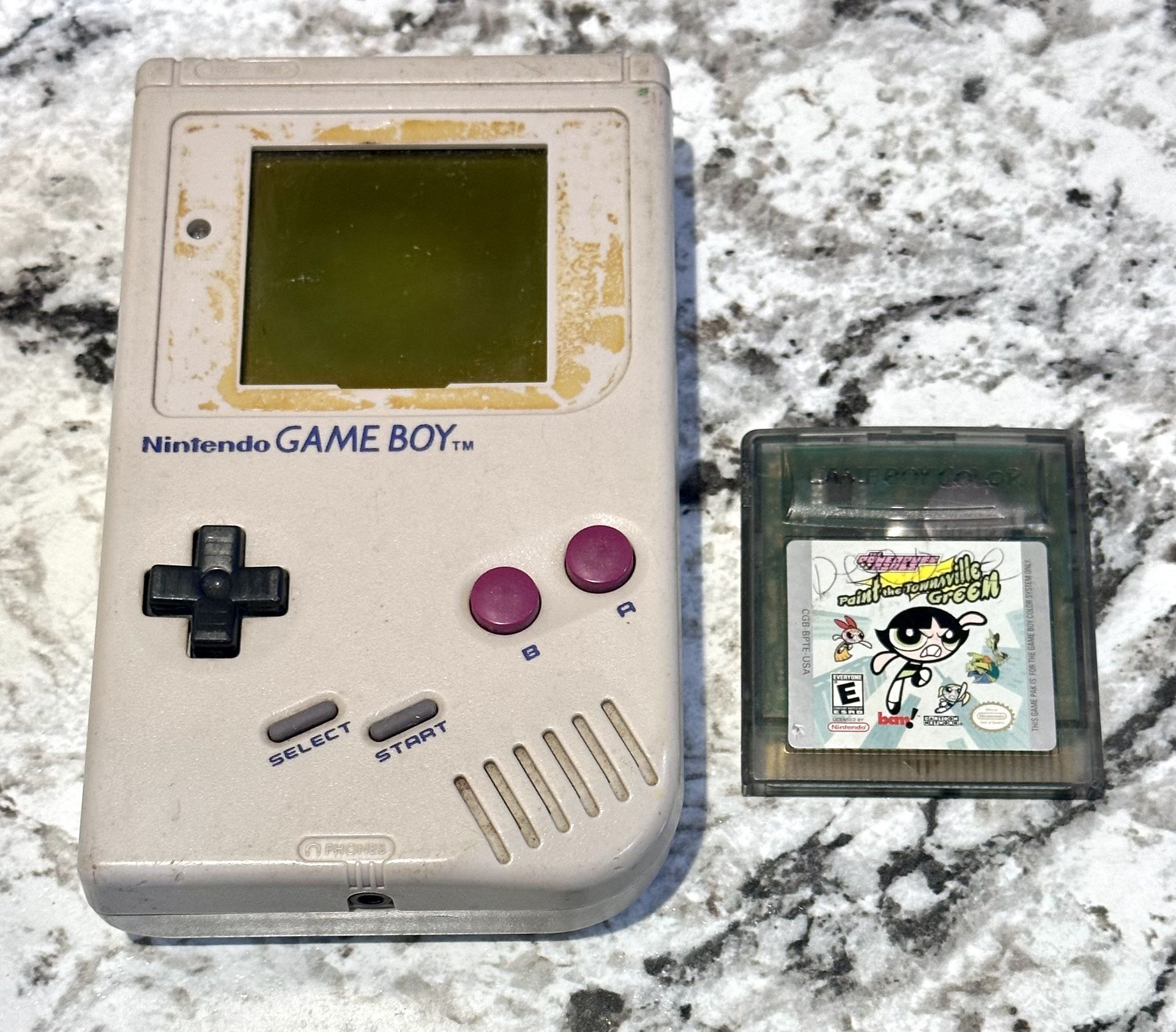 Nintendo Gameboy 1989 Original Handheld Game With One Game Vtg