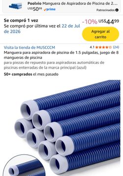 Manguera para aspiradora de piscina de 1.5 pulgadas,y Filtro de piscina tipo A o C reutilizable,