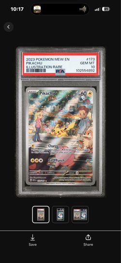 Pikachu 173/165 PSA10