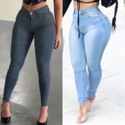 2 Pairs High Rise Stretch Skinny Denim Jeans Size Small (Size 6) - Excellent Preloved Condition