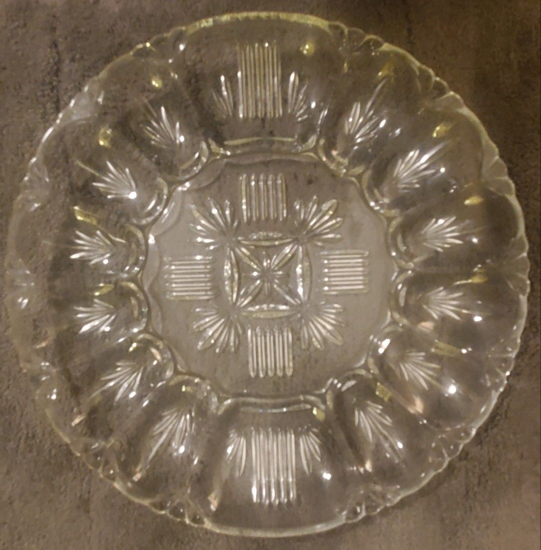 Waterford vintage Deviled Egg platter