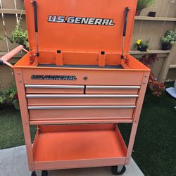 US GENERAL ROLLING TOOLBOX WITH 4 KEYS 
