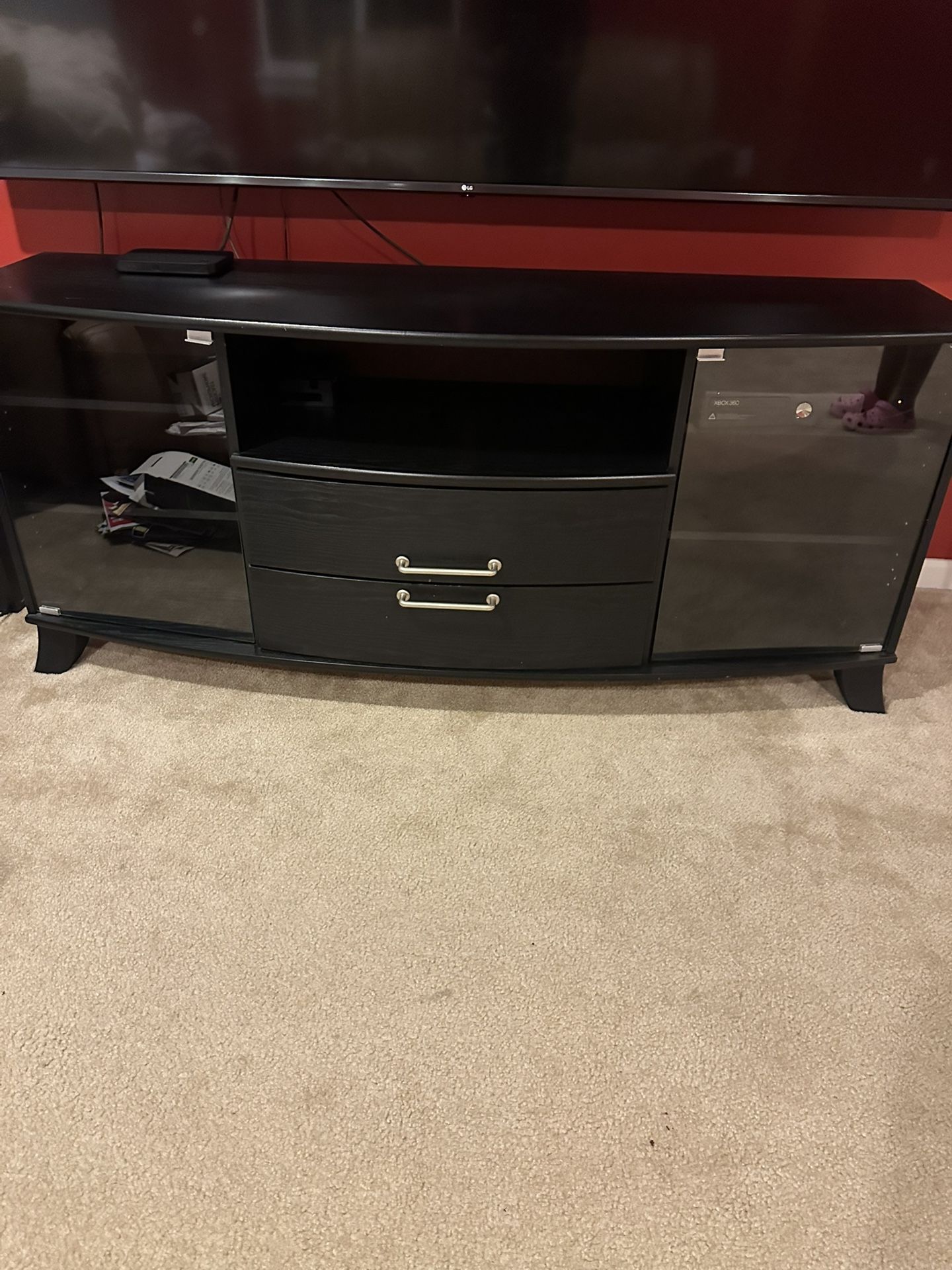 Black TV Stand (Fit Up To 65 in)