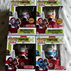 Funko Pop Bullseye Tmnt Ninja turtles set both chases target exclusive