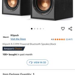 Klipsch R-51PM Powered Speakers New