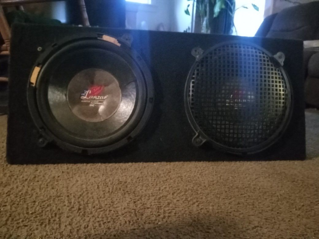 2 12ich Car Speakers With Amp