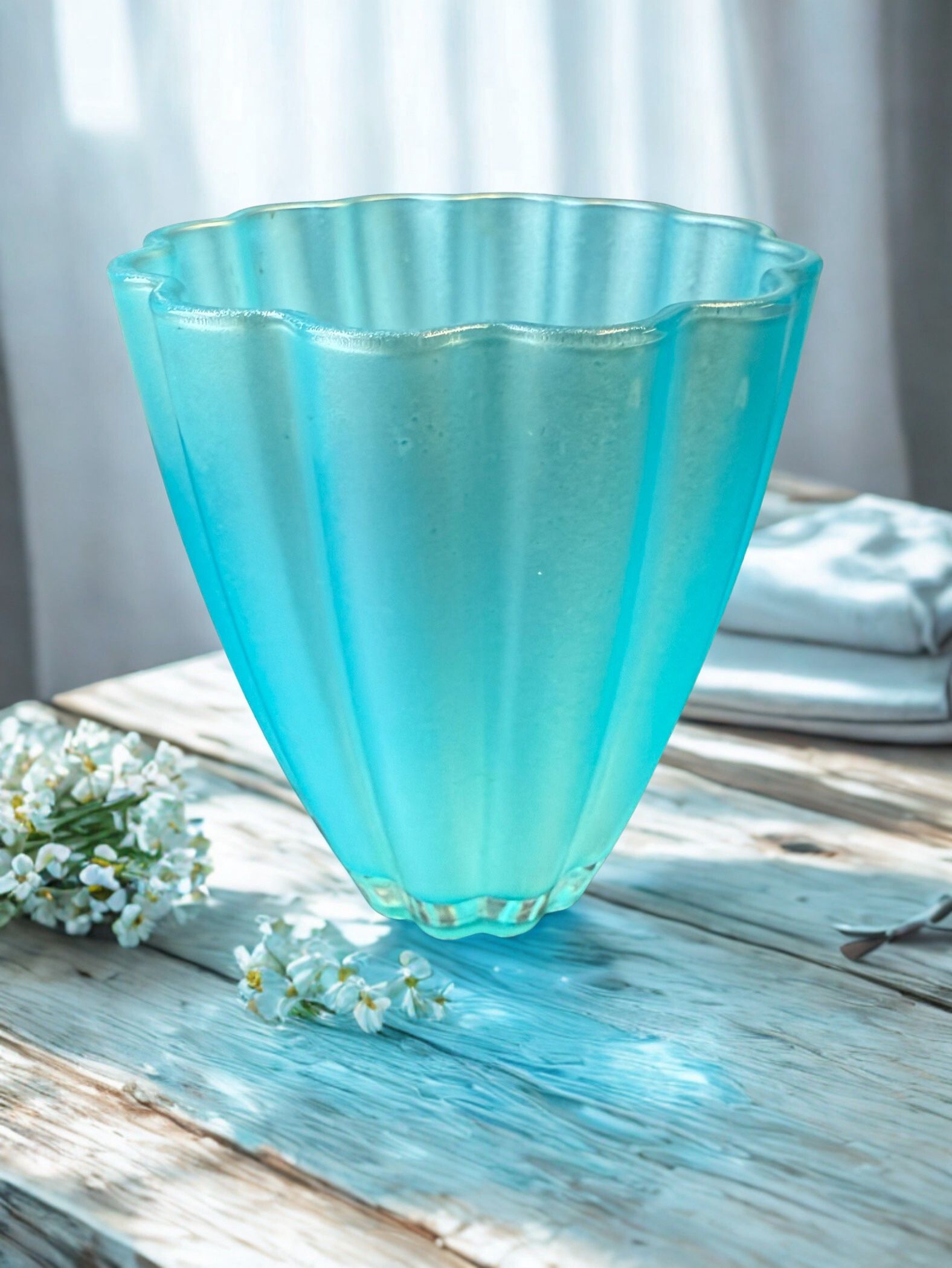 Blue Vase For Plants and Decor