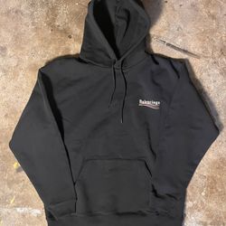 Black Balenciaga Logo Hoodie