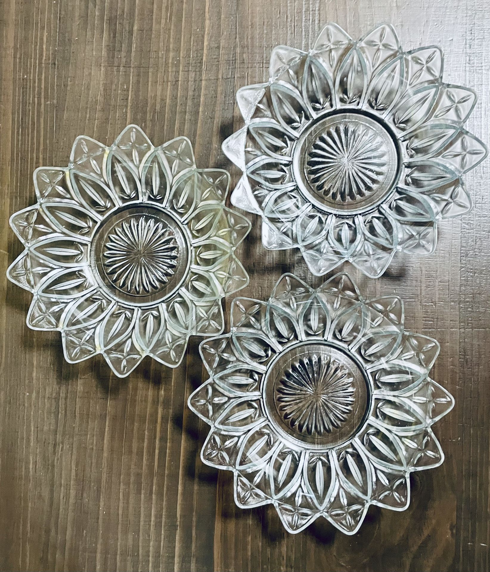 Vintage Federal Glass: Clear Petal Candy Dish.