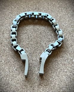 INOX Stainless Steel Box Link Men Bracelet